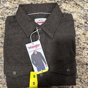 Wrangler Flannel Brown / Black Casual Button Down Shirt